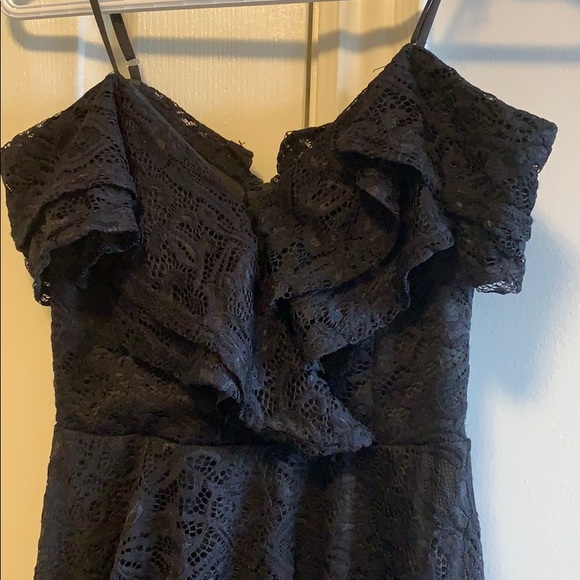 Black Lace Semi-Formal Dress - Picture 2 of 6